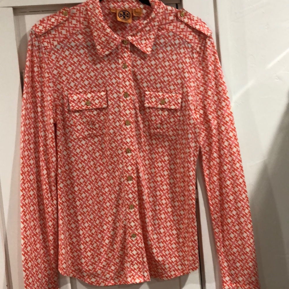 Tory Burch silk button up blouse